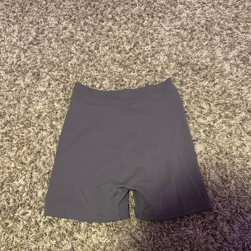 Gray Ruched Shorts - Picture 2 of 3
